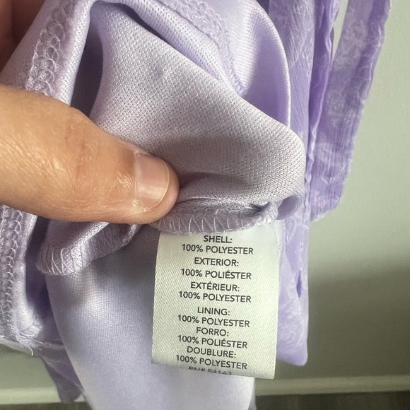 Chaps Purple Babydoll Wrap Dress-Asymmetrical size 14 - Picture 5 of 10